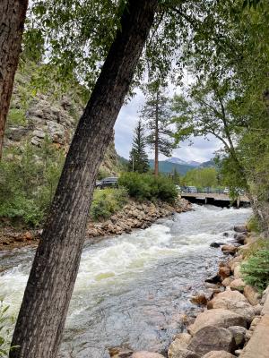 Estes Park Riverwalk quaint scene