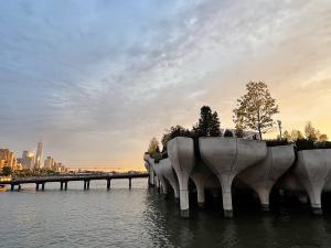 The unique 'pots' that make up Little Island Park