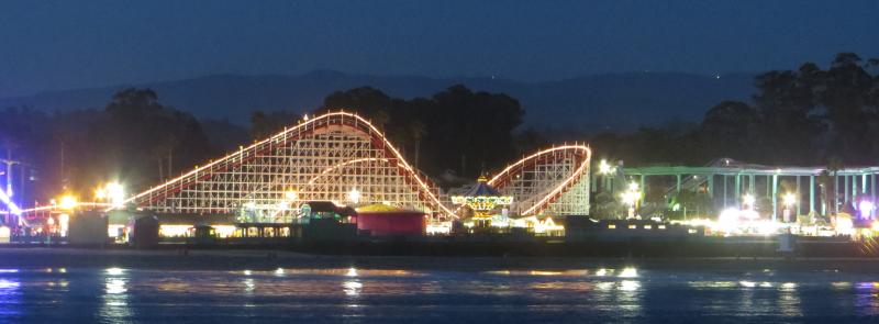 Panoramic view of Santa Cruz Boardwalk