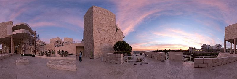 Getty at dusk