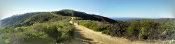 Panoramic vista over Aliso and Wood Canyons from ridge trail