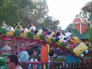 Gadget's Go Coaster train on track