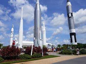 View of Kennedy Space Center Rocket Garden