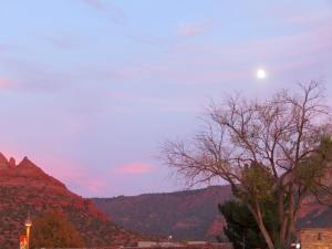 Airport Mesa at dusk with a view of Sedona
