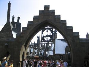 Universal Islands of adventure -Wizarding World Entrance - Wikipedia by AlfredA_Si