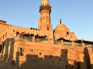 A view of the Abu Haggag Mosque built atop the Luxor Temple
