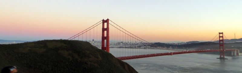 The Golden Gate Bridge and the San Francisco skyline