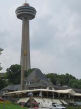 The Skylon Tower rising above the trees
