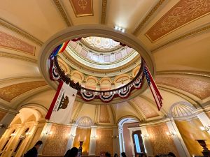 The interior of the California State Capitol Rotunda
