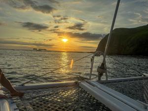 Party scene on the Panache Catamaran