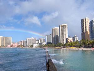 Waikiki skyline with Diamond Head in the background